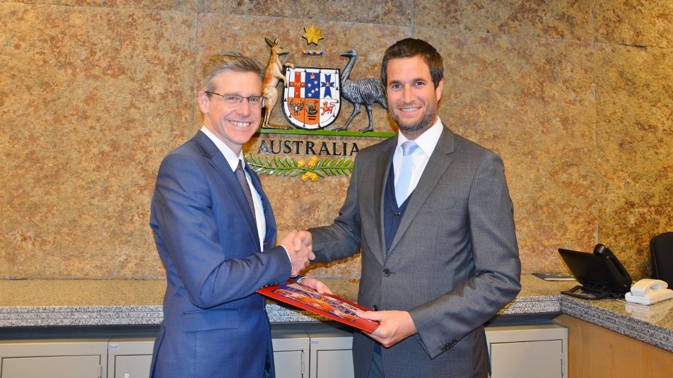Ministro presidente Alejandro Ruiz recibió reconocimiento de la Embajada de Australia