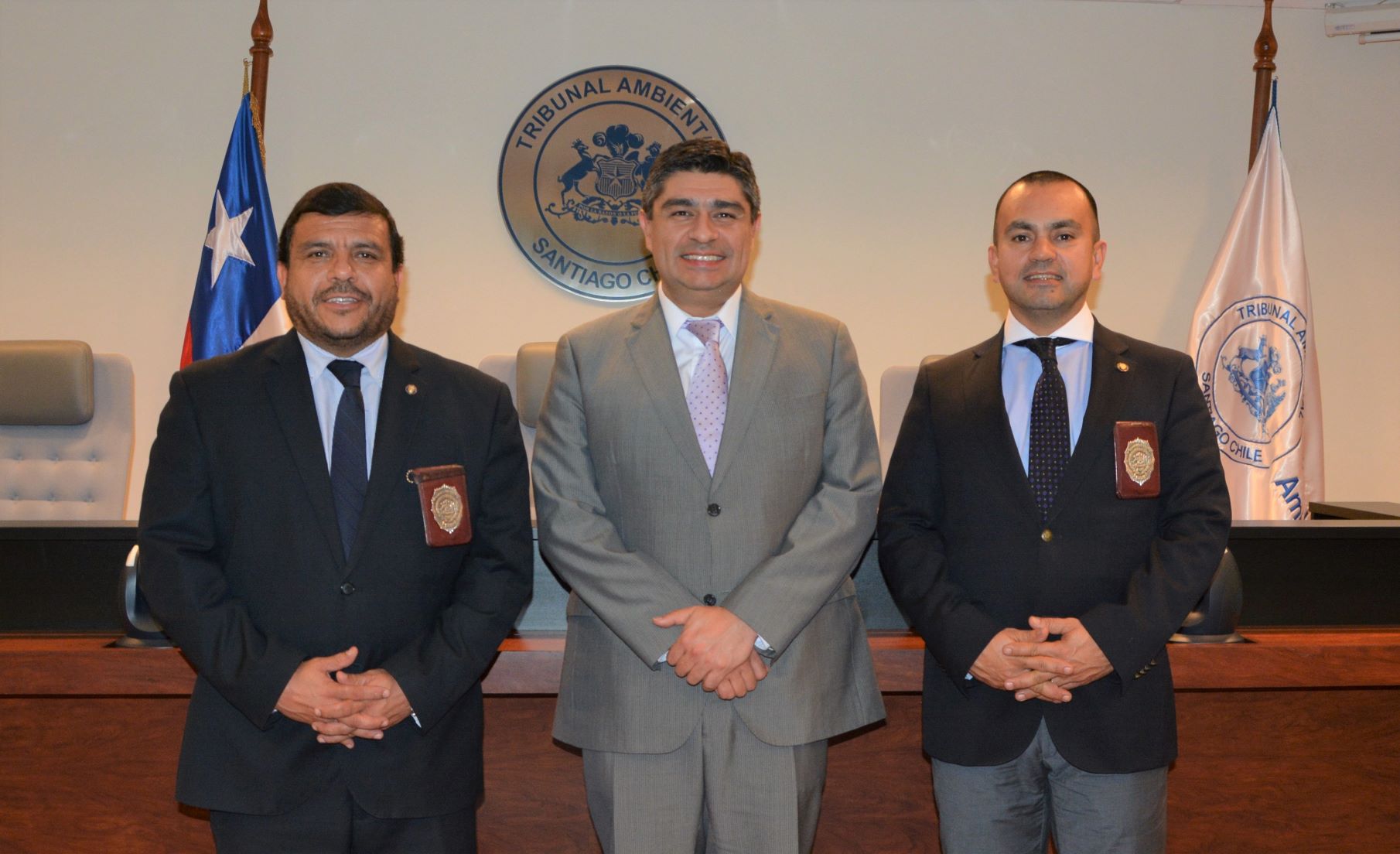 Ministro Felipe Sabando recibió el saludo protocolar del nuevo jefe de la Bidema Metropolitana de la Policía de Investigaciones de Chile