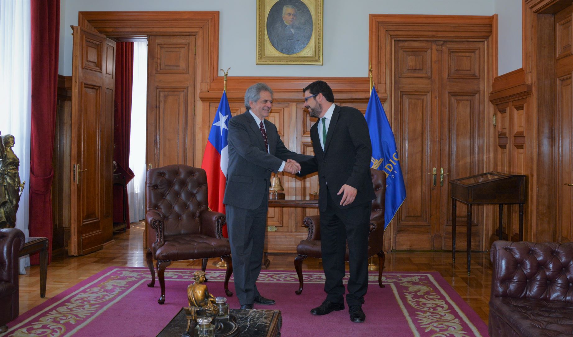 Ministro presidente del Tribunal Ambiental entregó su saludo protocolar al presidente de la Excelentísima Corte Suprema