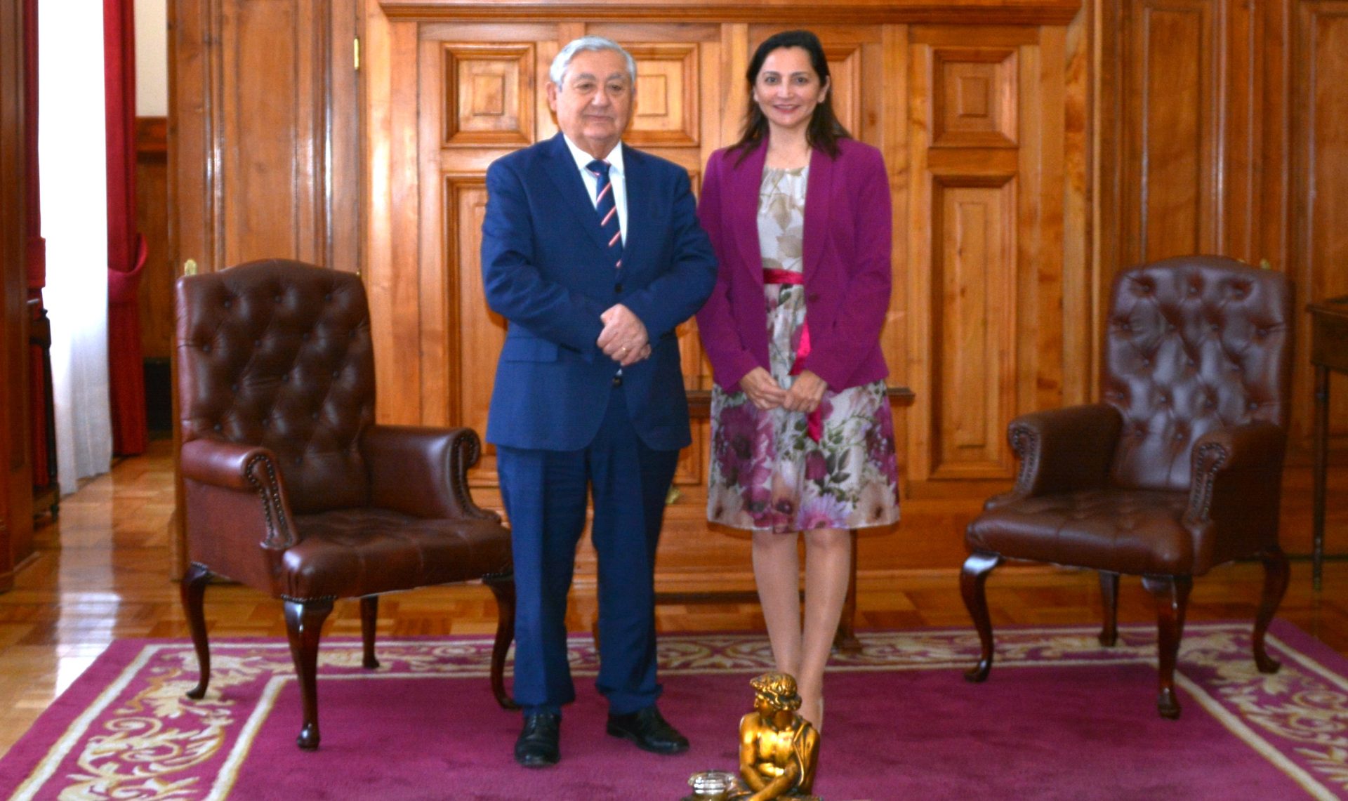 Ministra presidenta entregó su saludo protocolar al presidente de la Corte Suprema
